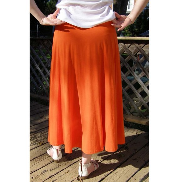 NEW Orange A-Line Maxi Skirt M/L by Liz Claiborne - Picture 7 of 8